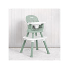 Sage Green Jeep Milestone 6-in-1 Convertible High Chair with Tray - 3/4 Angle View | Bambi Baby