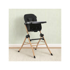 Black Jeep Dune Compact Travel High Chair with Tray & Wood Legs - Side Profile | Bambi Baby