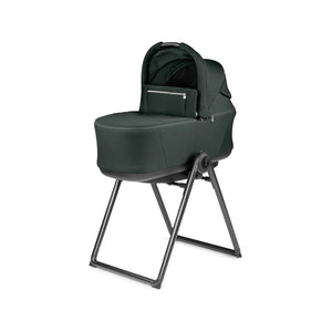 Pine Bark PEG Pop Up Travel Bassinet with Folding Stand - Side Angle | Bambi Baby