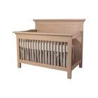 Sandstone Hardwood Convertible Crib 3-Square Panel Detail - Angled View | Bambi Baby