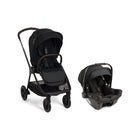 Caviar/Chocolate Nuna TRIV Next Stroller & PIPA URBN Infant Car Seat Travel System - Front Angle | Bambi Baby