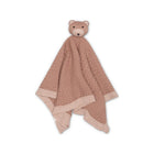 Violet Knitted Teddy Bear Lovie Security Blanket - Flat Lay | Bambi Baby