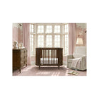 Deep Brown Ash Bellini Provence Oval Convertible Crib - Styled Nursery Room View | Bambi Baby