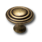 Antique Bronze Zamac Double Swirl Furniture Knob - Angled Side View | Bambi Baby