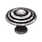 Pewter Iron Double Swirl Furniture Knob - Front View | Bambi Baby