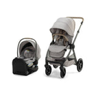 Oyster Shell Maxi-Cosi Oxford Modular Stroller & Infant Car Seat Travel System - Front Three-Quarter View | Bambi Baby