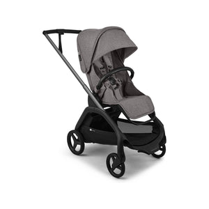 Grey Melange Bugaboo Dragonfly Plus Compact City Stroller - 3/4 Rear View | Bambi Baby