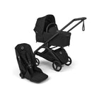 Heritage Black Bugaboo Dragonfly Plus Bassinet & Seat Complete Compact Stroller - Components View | Bambi Baby