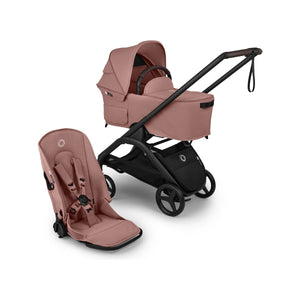 Bugaboo Dragonfly Plus Seat Bassinet Stroller, Black/Dusty Pink