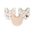 Crane Baby Cotton Muslin Bibs - Stripe, Check & Veggie Print Detail View | Bambi Baby