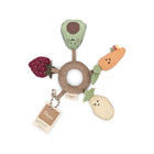 Crane Baby Clementine Soft Plush Sensory Activity Ring with fruit veggie characters - Flat Lay | Bambi Baby