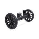Black WonderFold E-Assist Electric Wheels for L2 Wagon - Angled Rear View | Bambi Baby