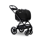 Onyx Black Tavo Roscoe Trek Pet Stroller with Hendrick carrier mounted - Side Profile | Bambi Baby