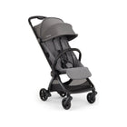 Pewter Grey Nuna VIAA cabn Carry-On Compliant Travel Stroller - Front Three-Quarter View | Bambi Baby