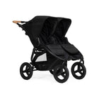 Black Bumbleride Indie Twin All-Terrain Double Jogging Stroller - Front Angle View | Bambi Baby