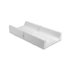 White Waterproof Foam Baby Changing Pad with Contoured Sides - Front Angle | Bambi Baby