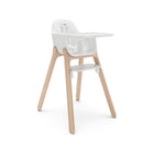 White UPPAbaby Ciro V2 High Chair with Natural Wood Legs - Front Angle View | Bambi Baby