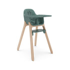 Teal UPPAbaby Ciro V2 High Chair with Natural Wood Legs - Front Angle View | Bambi Baby