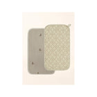 Cream Organic Muslin Burp Cloth Set, Bear Stripe & Duck Diamond Pattern - Top View | Bambi Baby