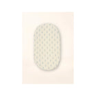 Cream Blue Floral Bouquet Organic Cotton Changing Pad Cover - Top View | Bambi Baby