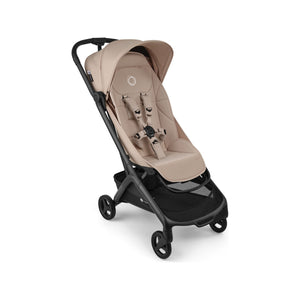 Desert Taupe Bugaboo Butterfly 2 Plus Compact Travel Stroller - Angled Side View | Bambi Baby