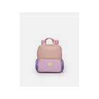 Almond & Light Purple Nylon Kids Mini Backpack - Front View on White | Bambi Baby