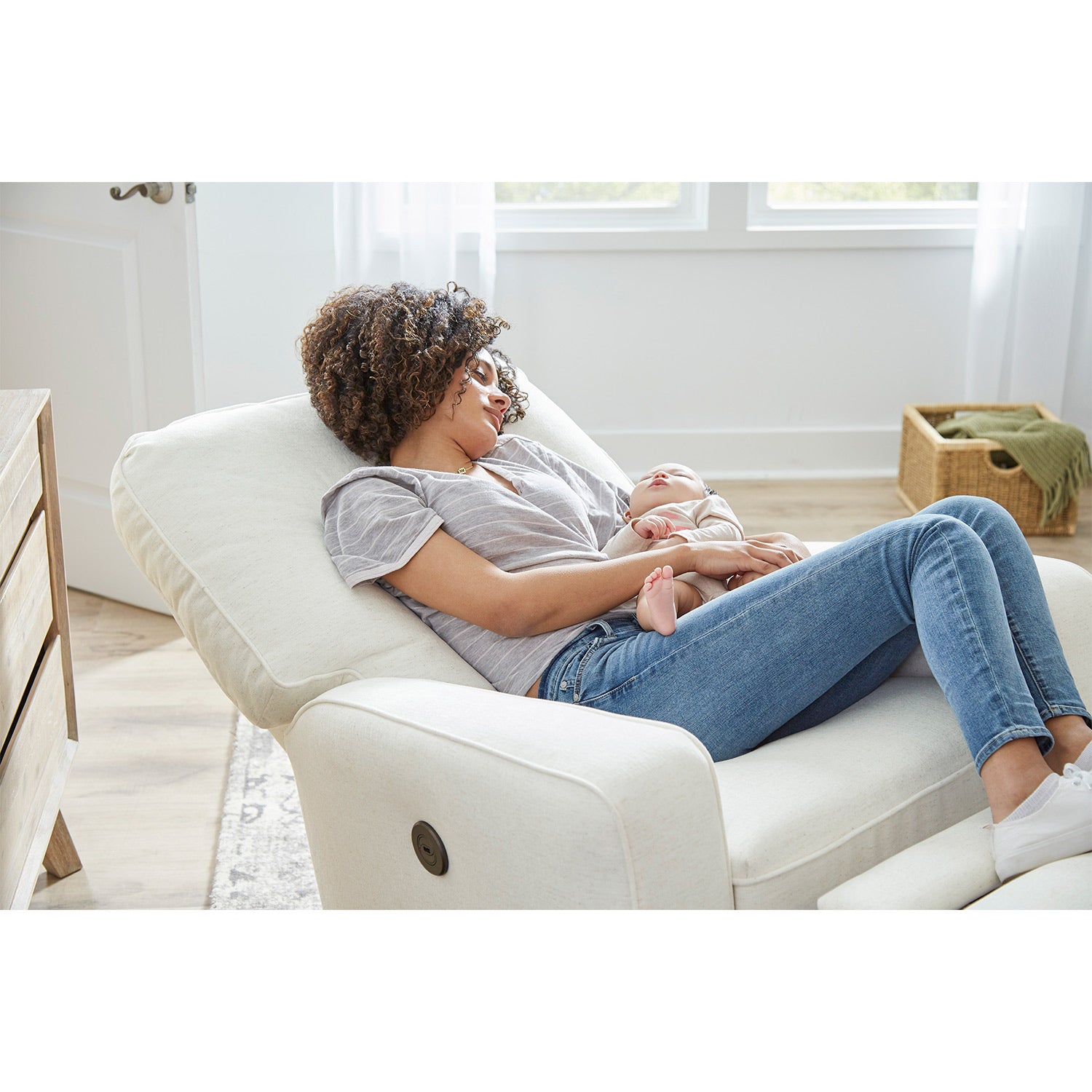 Best Chairs Bilana Power Swivel Glider Recliner- Bambi Baby
