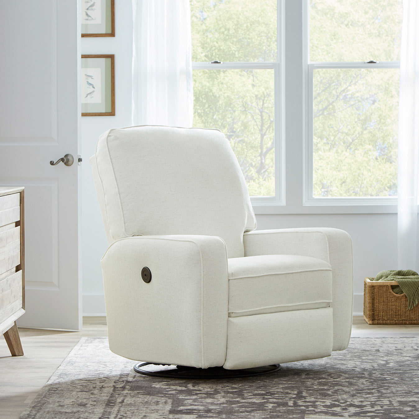 Best Chairs Bilana Power Swivel Glider Recliner- Bambi Baby