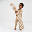 Toki Kids Checker Toffee Support Pillow - Bambi Baby