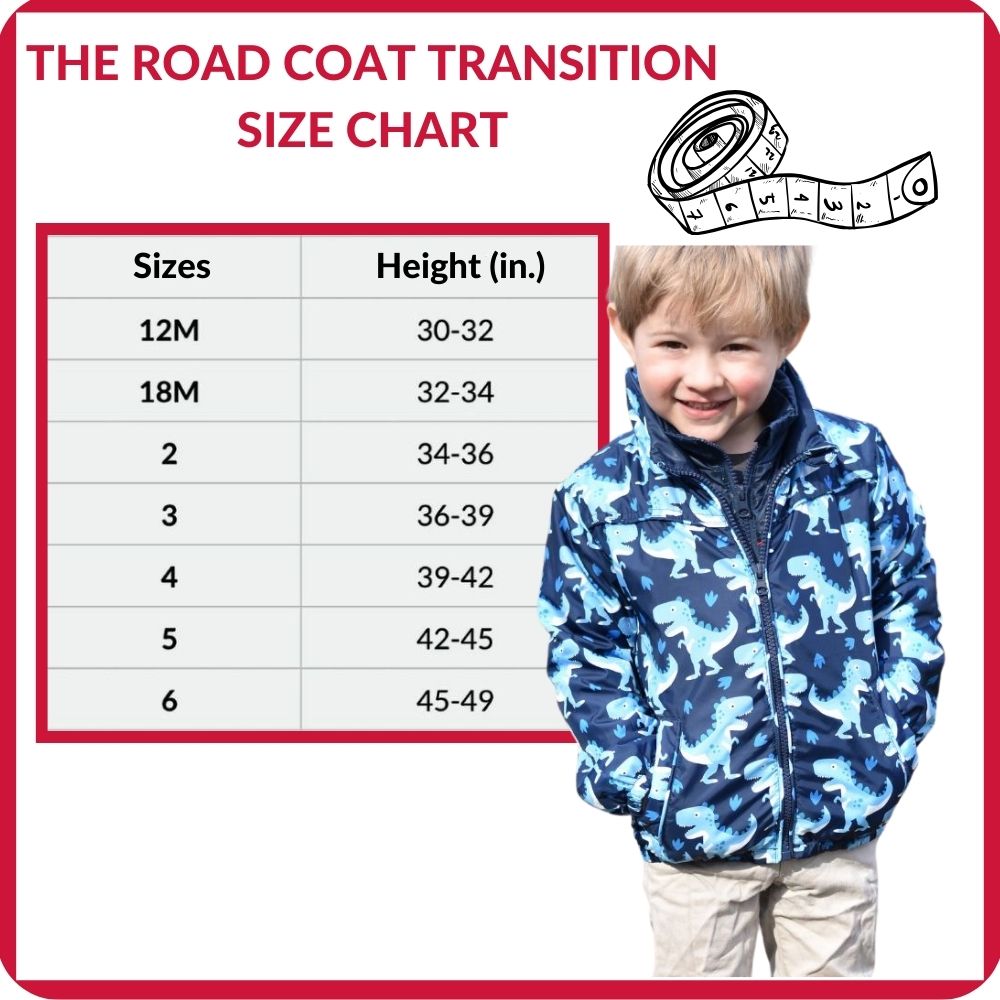 Onekid Car Seat Coat | The Road Coat Transition - Navy Raptor Print- Bambi Baby