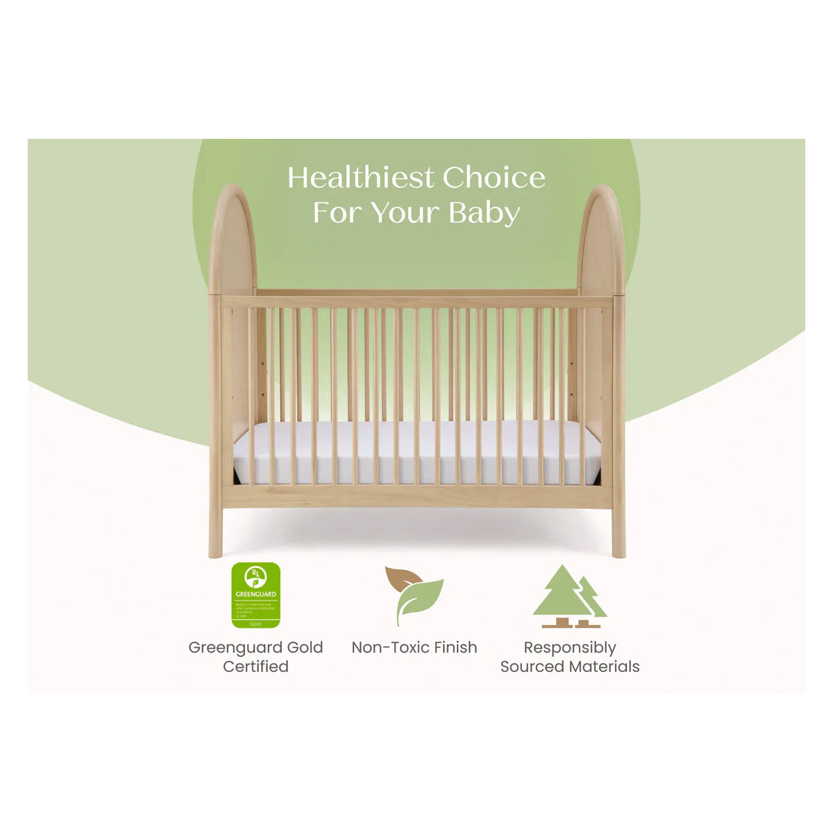 delta children crib Vivi 4-in-1 Convertible Crib- Greenguard Gold Certified