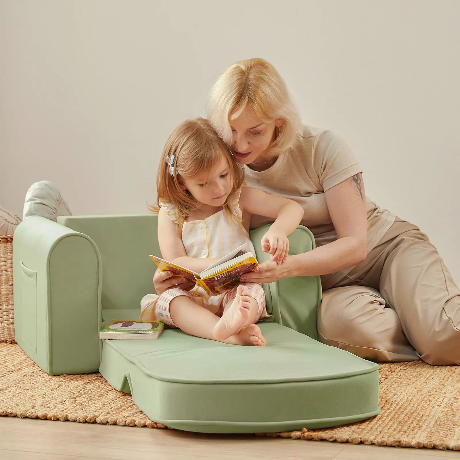 Tiny Land® GentleSnug Kid Chair - Sage- Bambi Baby