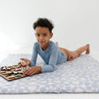 Toki Kids Blue Tile Vegan Leather Mat - Bambi Baby