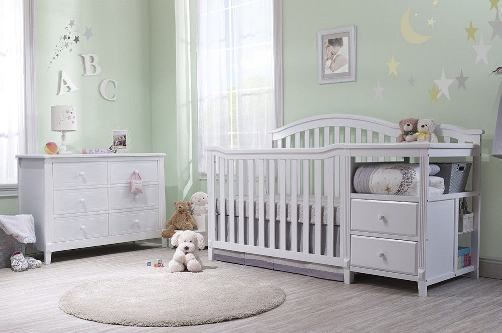 Sorelle Berkley 4 In 1 Crib N Changer in White- Bambi Baby