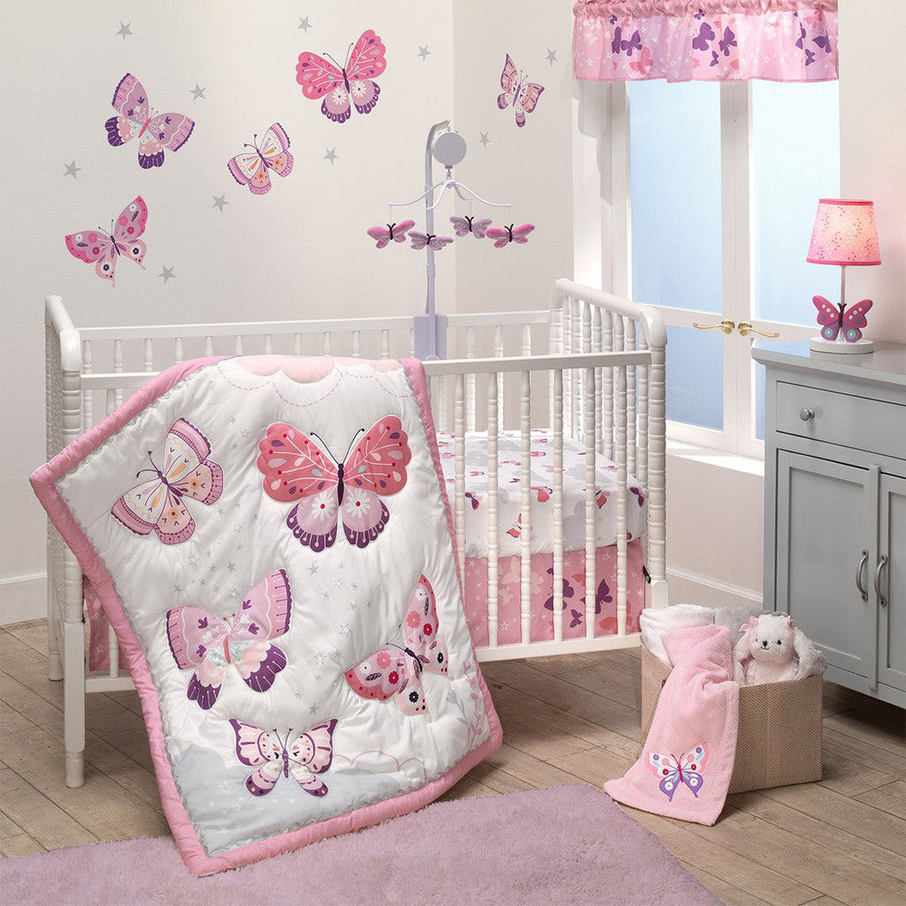 Bedtime Originals Butterfly Kisses 3-Piece Bedding Set- Bambi Baby