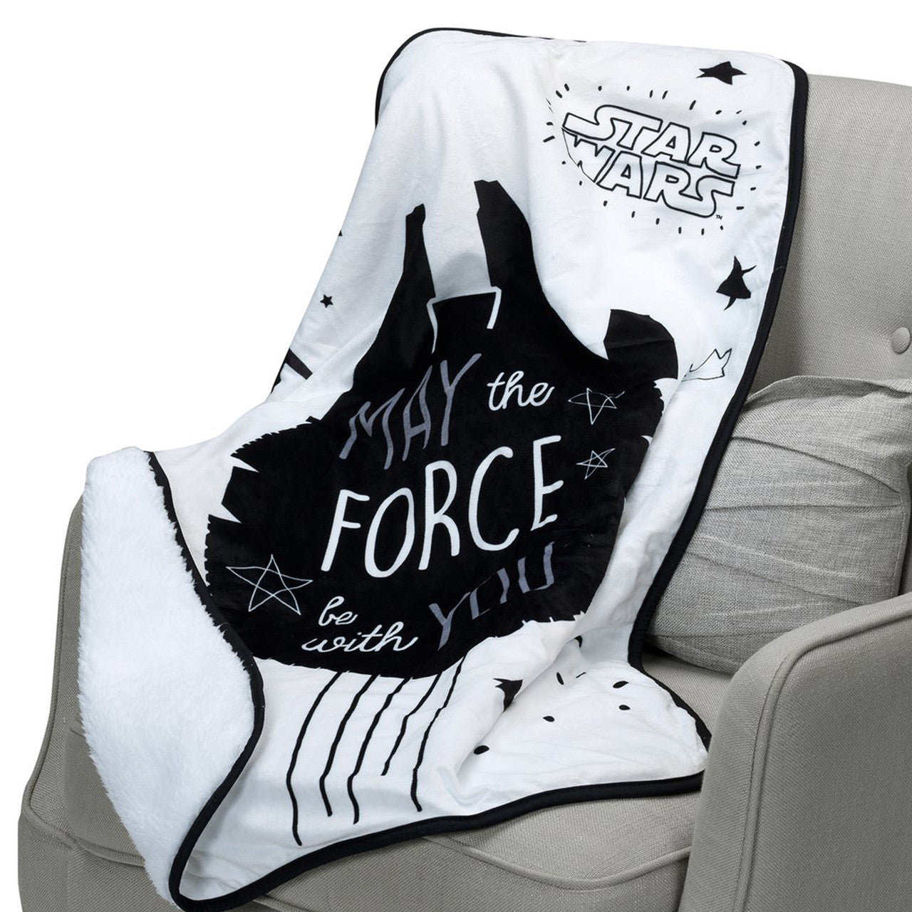 Lambs & Ivy Star Wars Falcon Sherpa Blanket- Bambi Baby