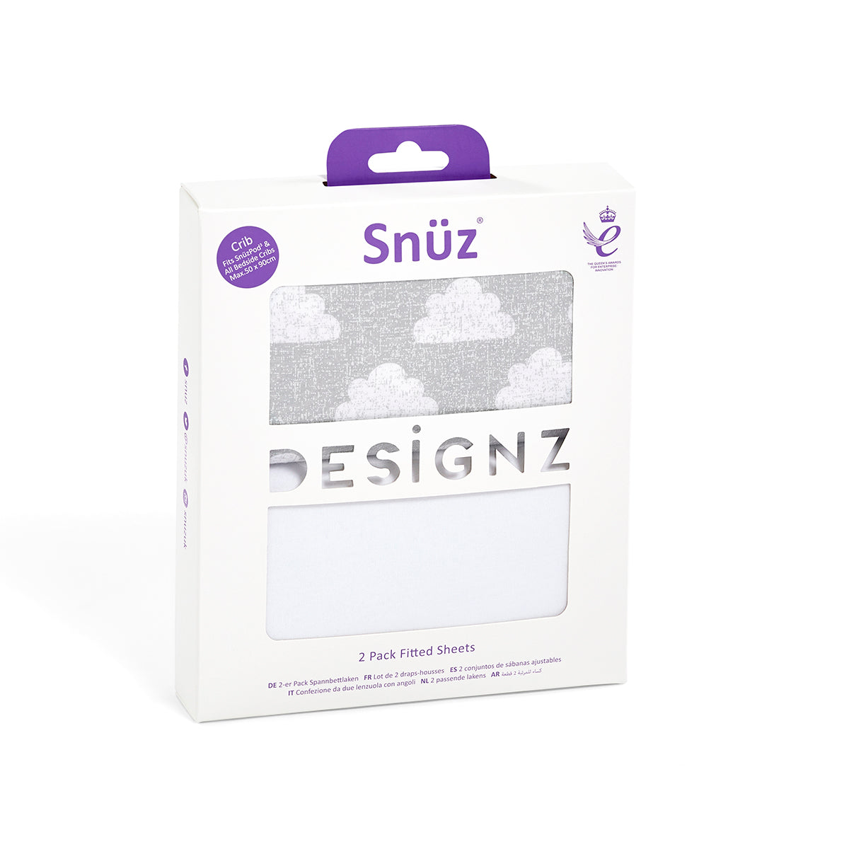 Snuz Twin Pack Bassinet Sheets - Cloud- Bambi Baby