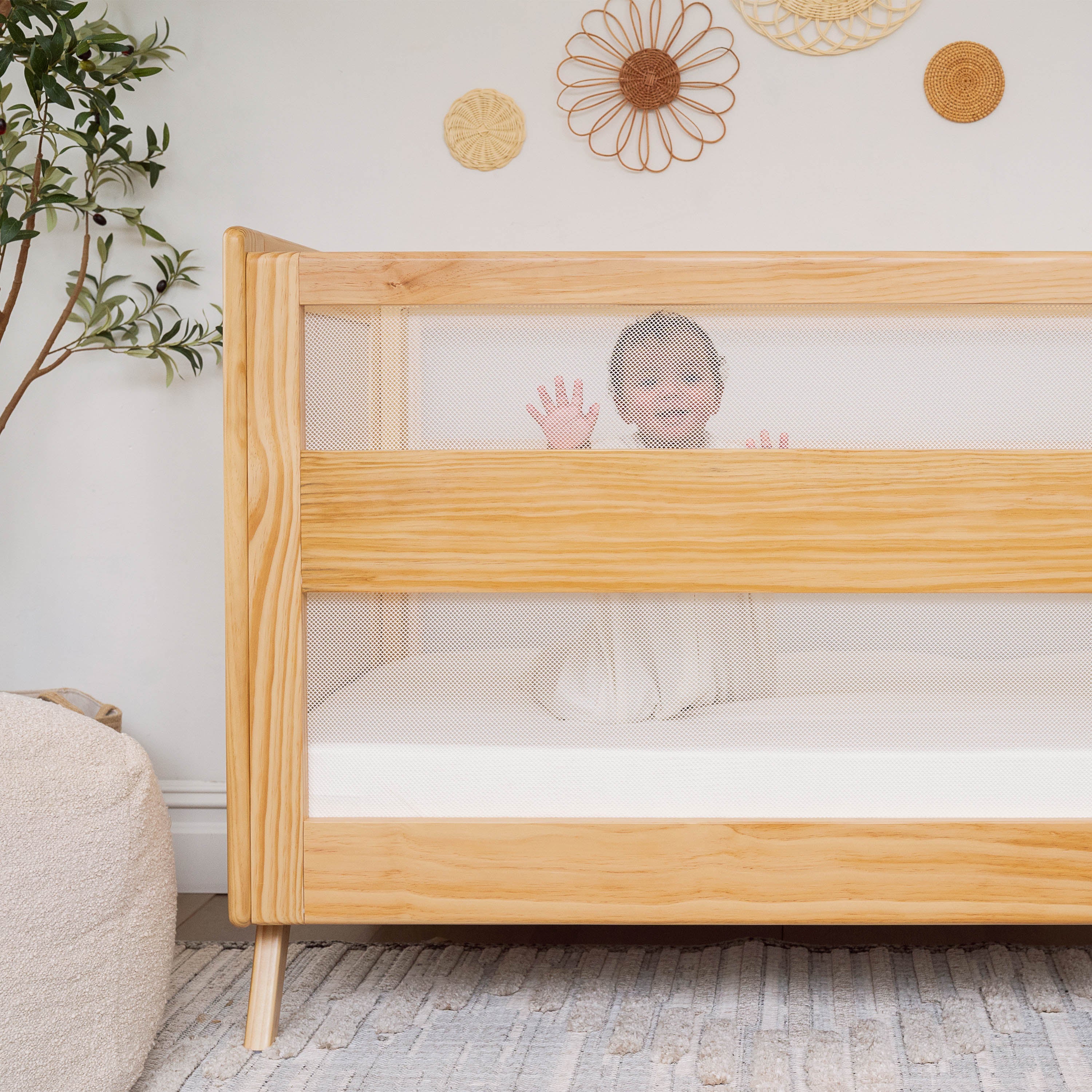 Halo 3-in-1 Convertible Full Size Breathable Mesh Crib- Bambi Baby