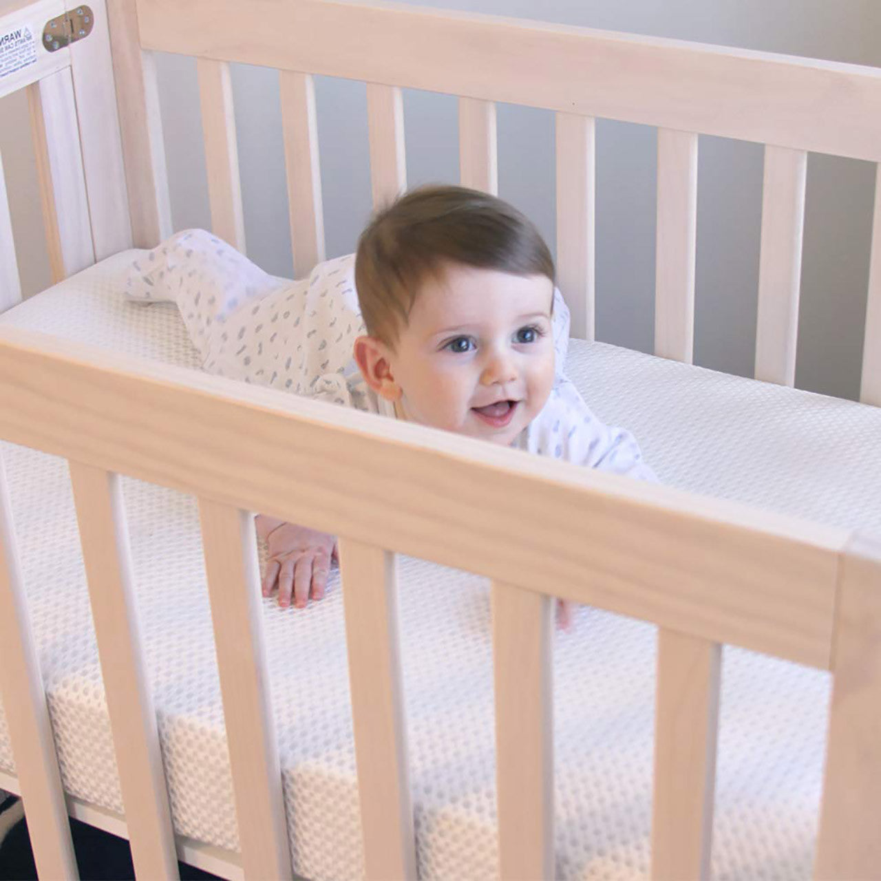 Lullaby Earth Breathe-Safe Mini Crib Mattress - White- Bambi Baby