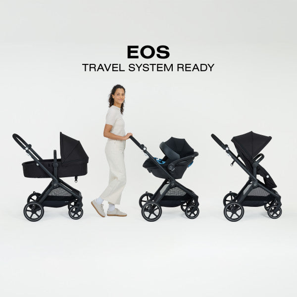 Cochecito CYBEX EOS - Marco negro con asiento Moon Black - Bambi Baby
