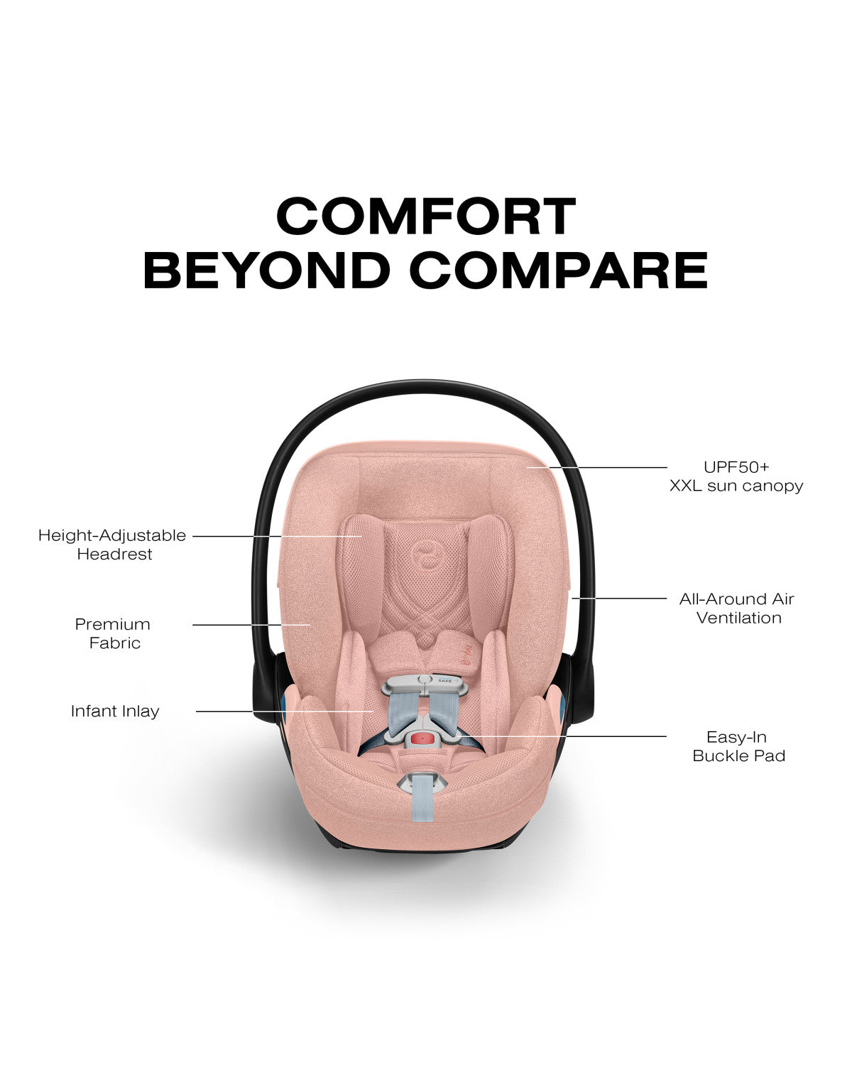 CYBEX Cloud T Comfort Extend Infant Car Seat with SensorSafe- Bambi Baby