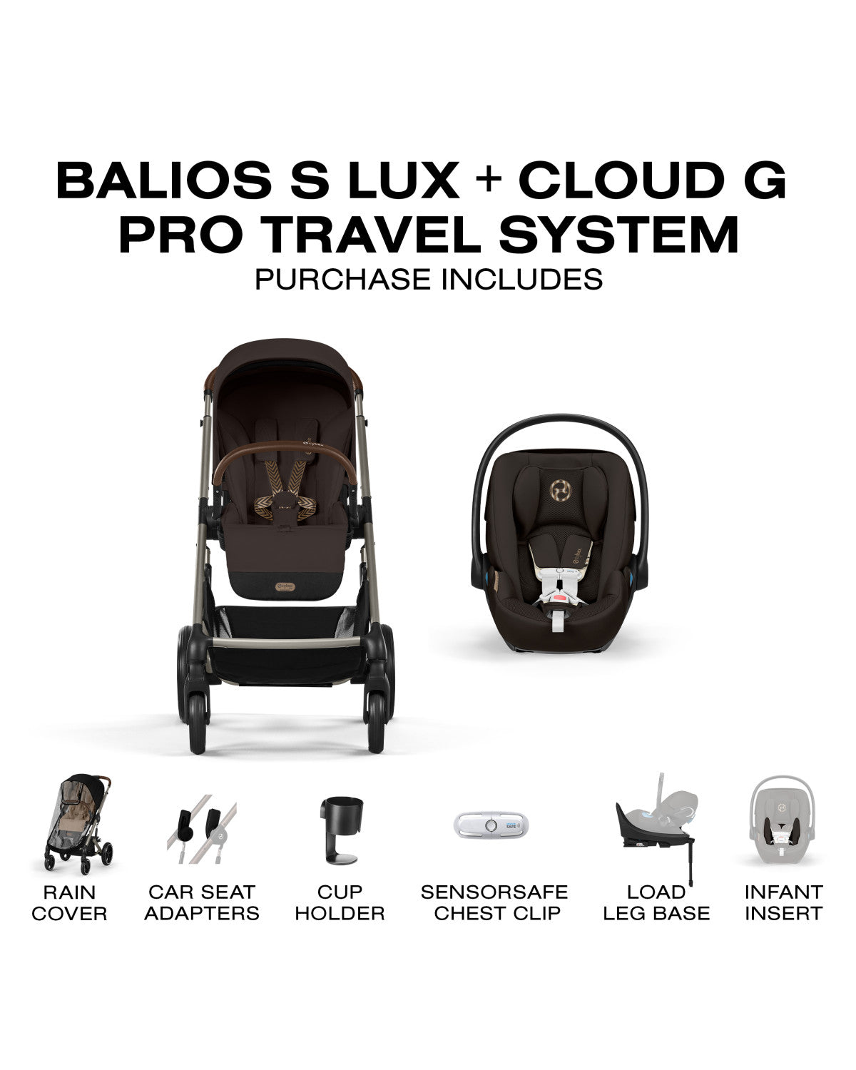 CYBEX Balios S Lux + Cloud G Pro Travel System- Bambi Baby