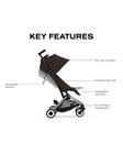 CYBEX LIBELLE Stroller + Cloud G Pro Infant Car Seat Travel System - Chocolate Brown - Bambi Baby