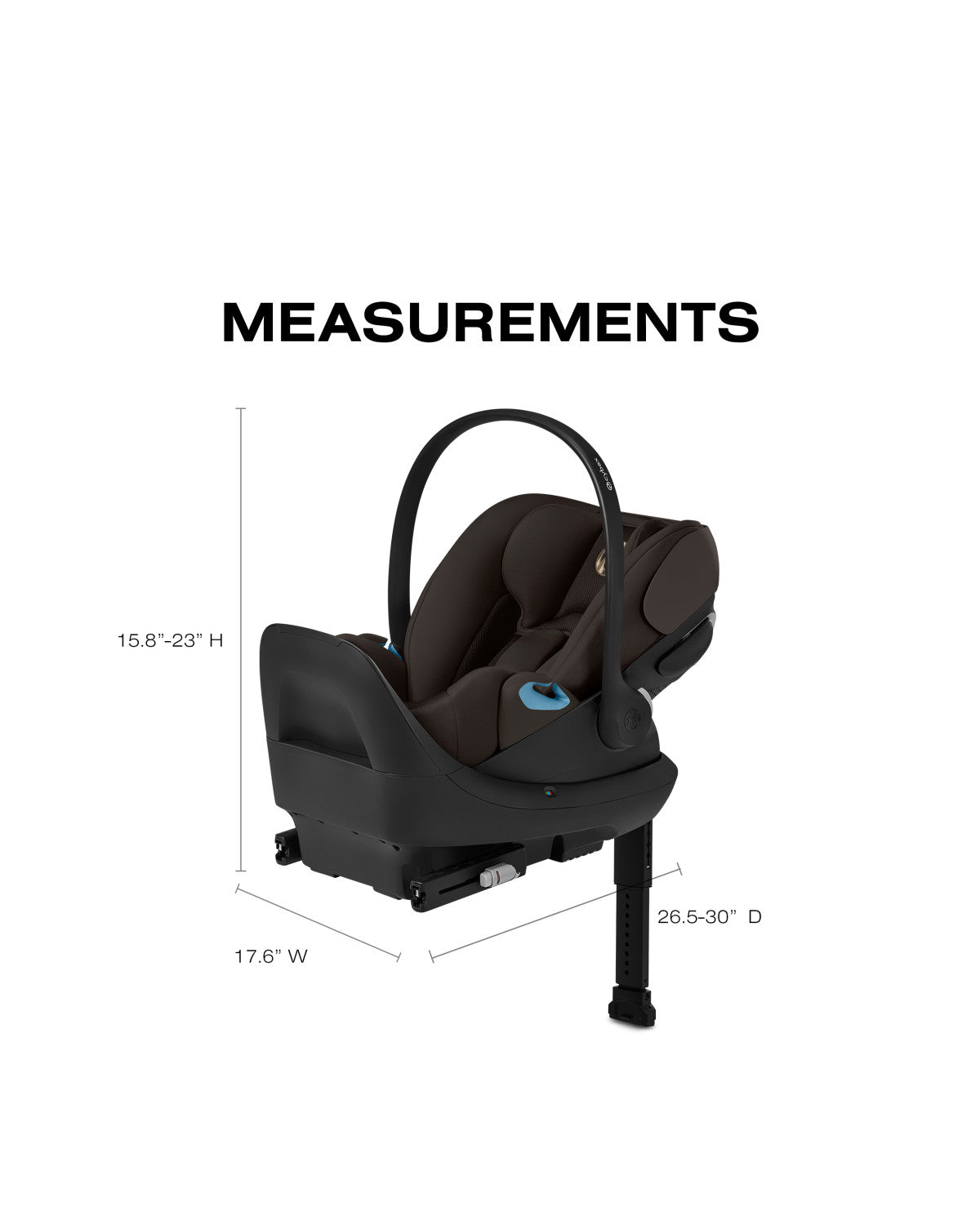 CYBEX LIBELLE Stroller + Cloud G Pro Infant Car Seat Travel System - Chocolate Brown- Bambi Baby