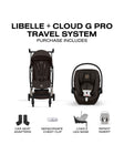 CYBEX LIBELLE Stroller + Cloud G Pro Infant Car Seat Travel System - Chocolate Brown - Bambi Baby
