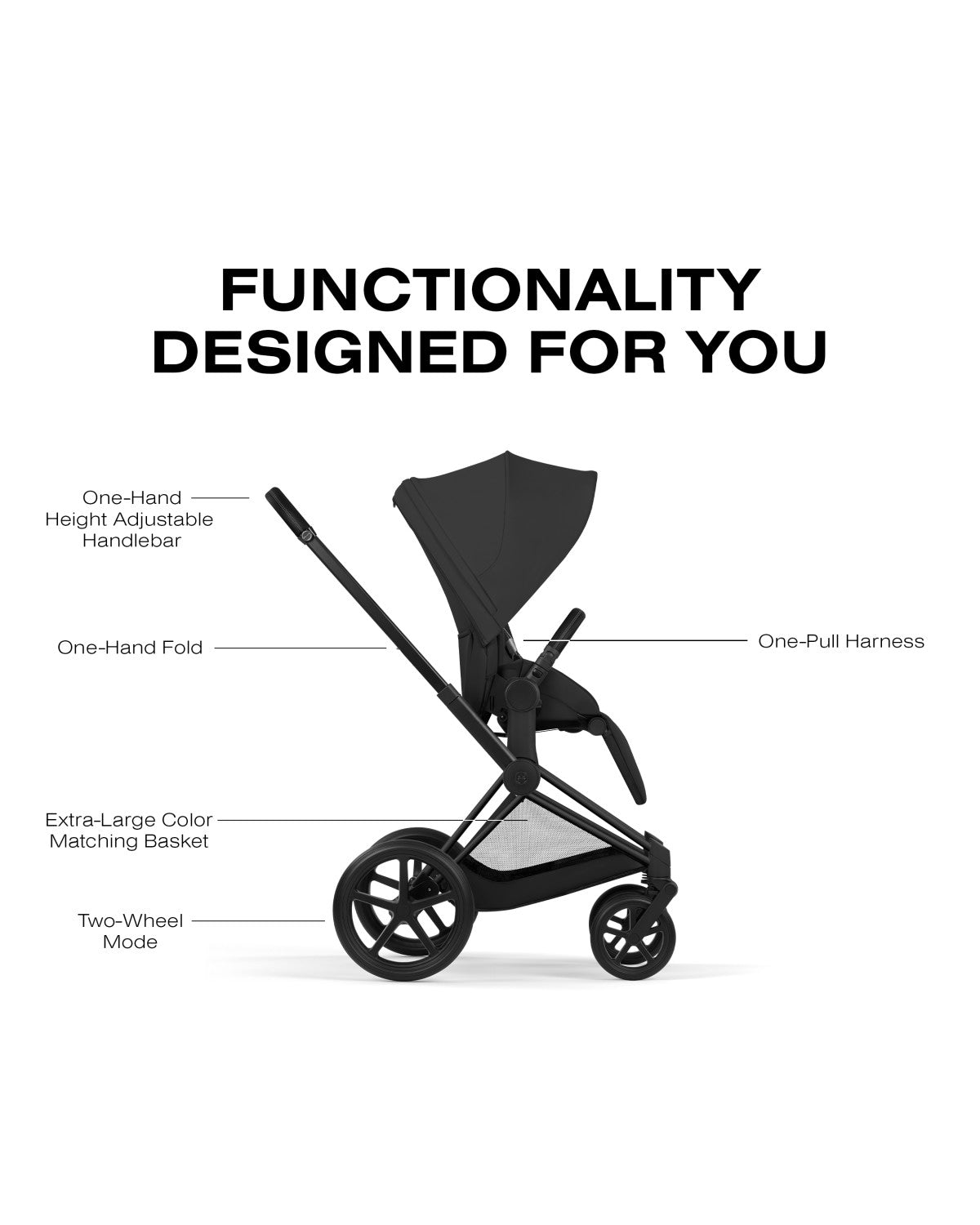 cybex priam basket Cybex Priam Stroller Matte Black Frame/Sepia Black Lux Seat