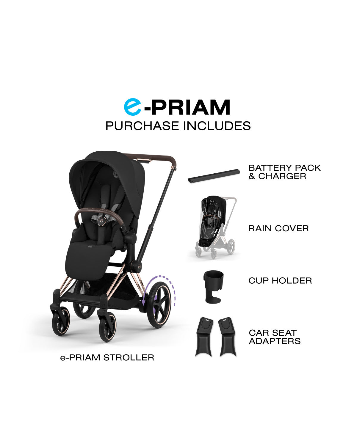 CYBEX e-PRIAM Stroller - Comfort Collection- Bambi Baby