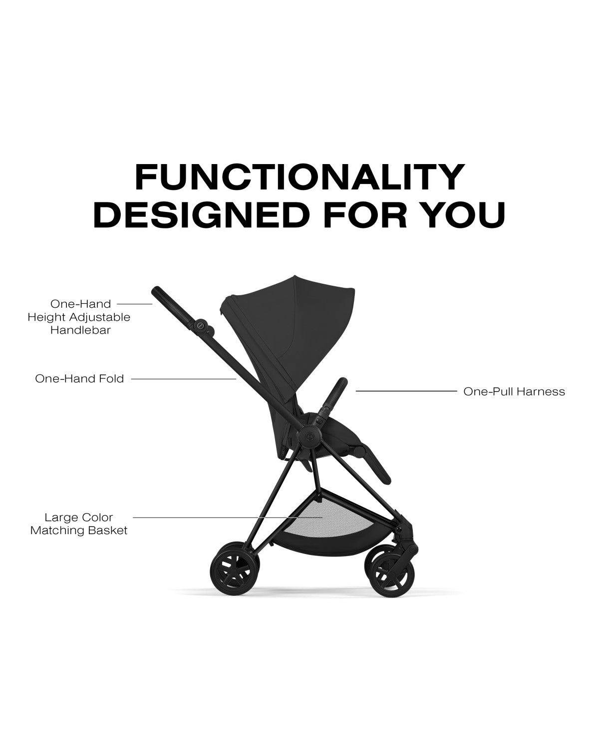 pousette cybex Mios Comfort Stroller Matte Black Frame/Sepia Black