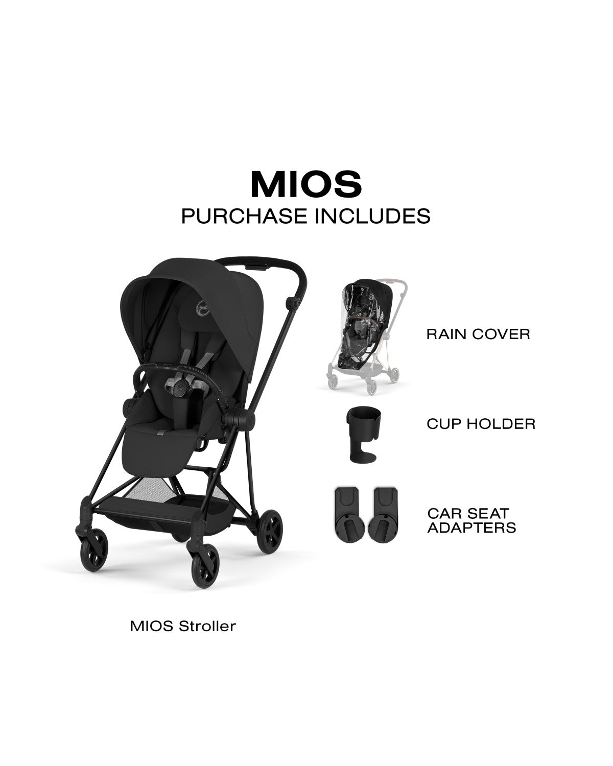 cybex mios 2019 Mios Comfort Stroller Matte Black Frame/Sepia Black
