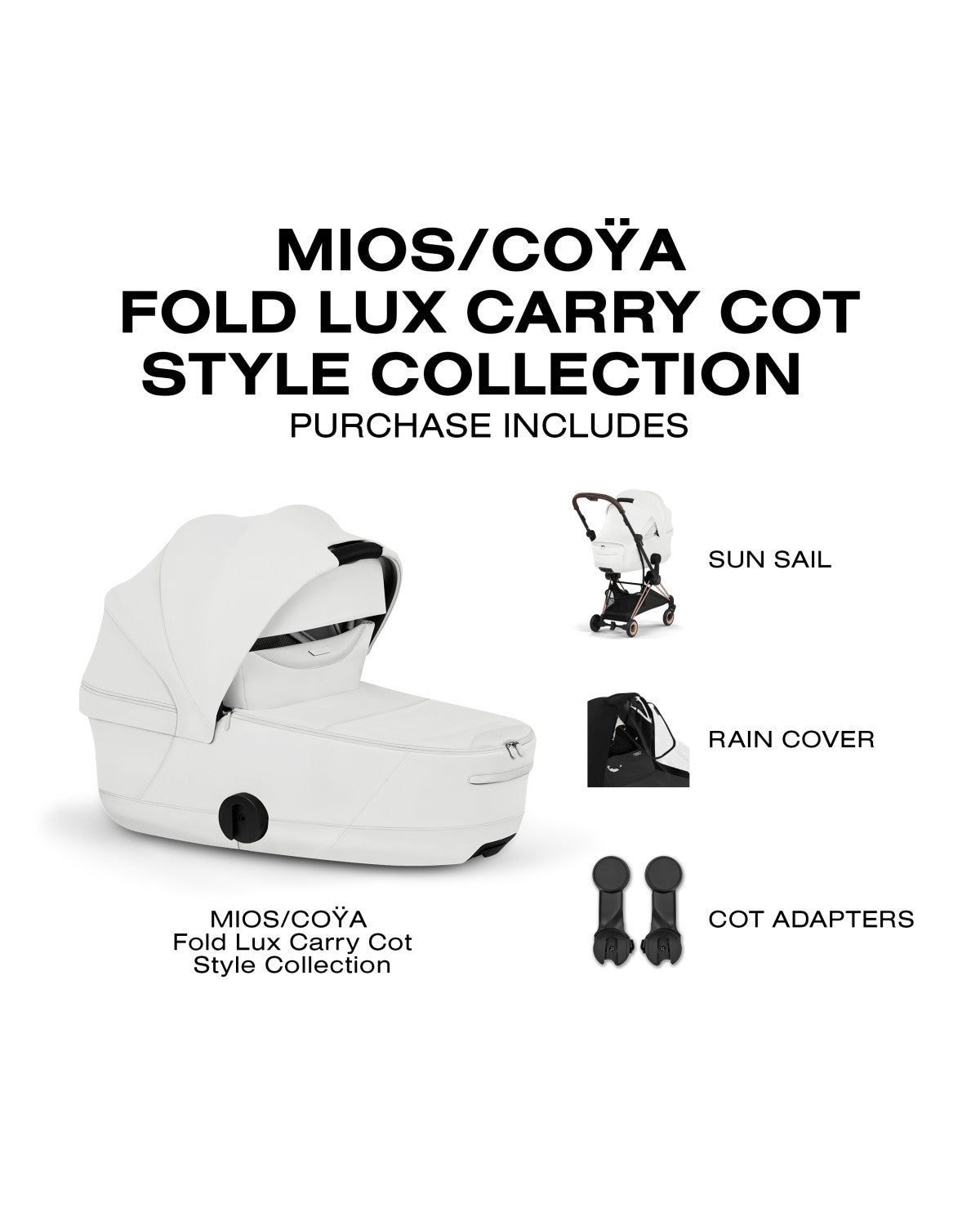 CYBEX MIOS/COYA Fold Lux Carry Cot - Style Collection- Bambi Baby